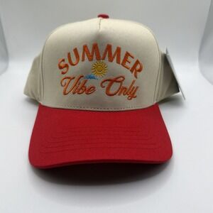 C.C Summer Vibe Only Trucker Hat Beach Snapback Cap NWT